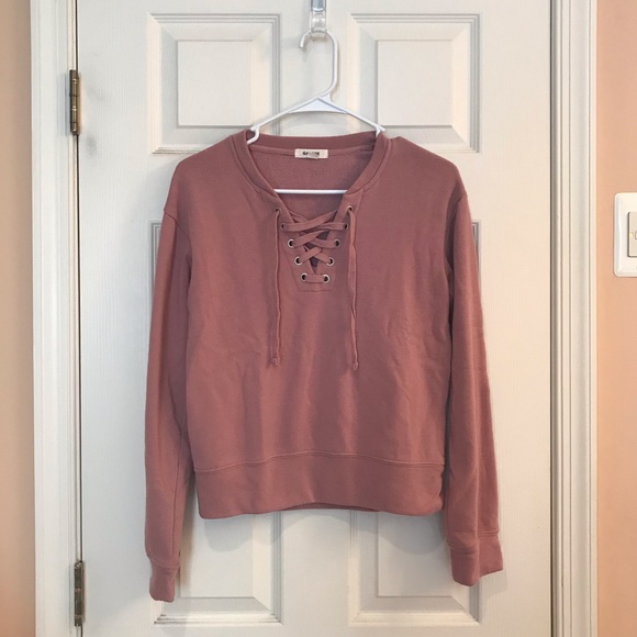 Garage Sweaters - Garage Lace Up Top